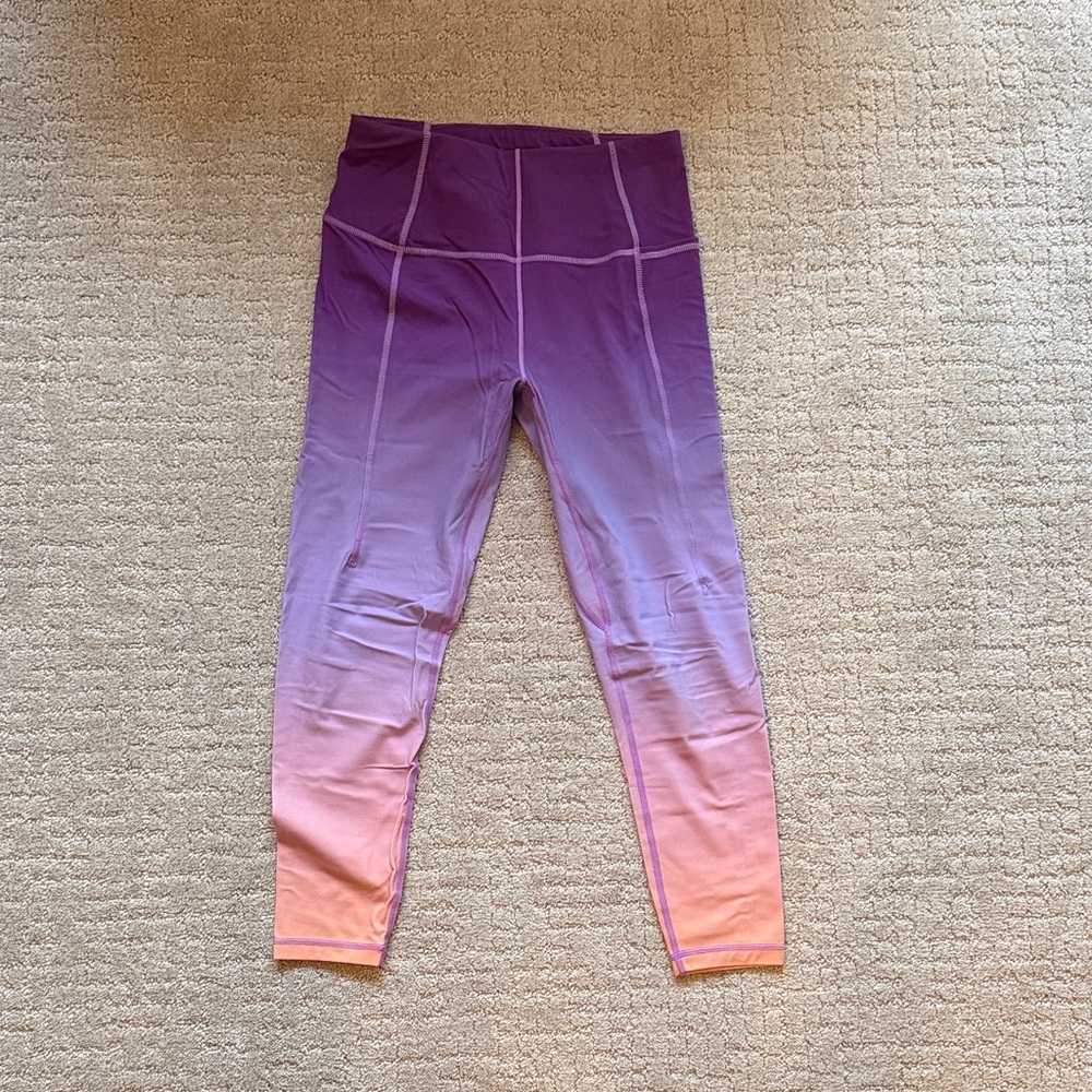 Sweaty Betty Purple and Pink Ombre Leggings